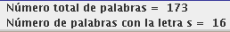 Etiquetas que informan del n�mero de palabras