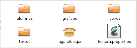 Estructura del directorio de Jugar a Leer