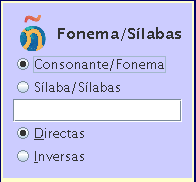 Componente para seleccionar consonantes, fonemas o s�labas