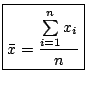 $\displaystyle \boxed{\bar{y}=\frac{\sum\limits _{i=1}^{n}y_{i}}{n}}$